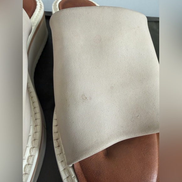 Robert Clergerie Women’s Euro 38 tan & beige leather comfort designer slides - Picture 4 of 12